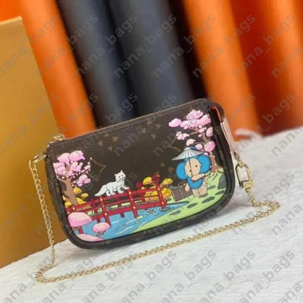 

Designer Womens Handbag Luxury Shoulder Bag High Quality Flower Canvas Leather Chain Bag Luxury Versatile Classic Crossbody Bags No Box, L4