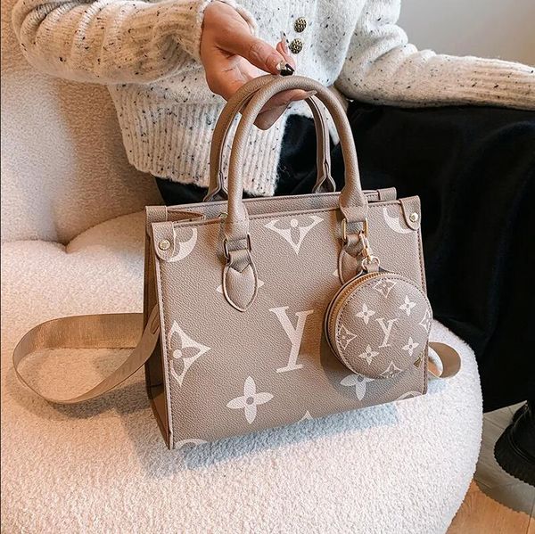 

High quality designer Large capacity top lady trend color matching purses Handbags Shopping Bags casual Shoulder bags tote classic crossbody bag, Coffee