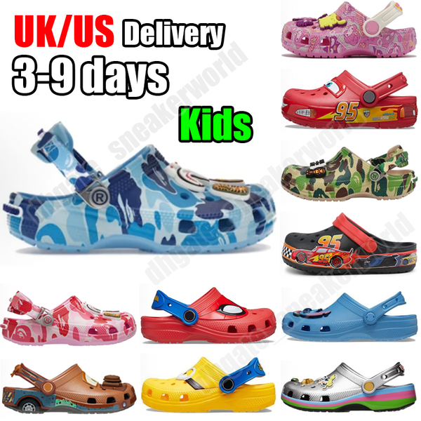 

Designer sandals slippers Kids classic Black white orange purple grey blue yellow children slides slipper Sandal Shoes summer Bathroom Beach sandale size C8-J3, Chestnut high-heel