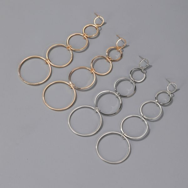 

Free designer Shipping Designer Fashionable Personality Multi-Layer Tassel Long Elegant Luxury Exaggerated Circle Stud Earrings For Women