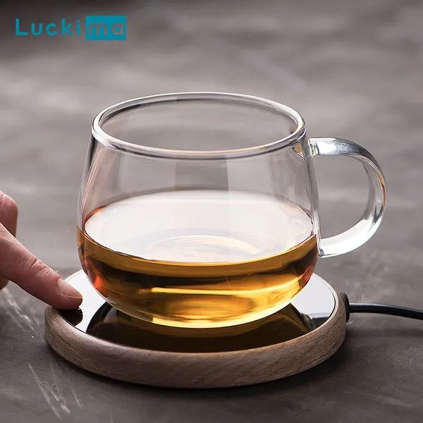 Electric Coffee Cup Warmer for Milk Water Tea Cocoa Home Office Desk Use Beverage Mug Warmer Heating Plate 8 Hours Auto Shut Off 251204