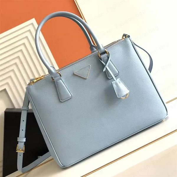 

designer bag 2026 p bag Mirror Quality Designer Saffiano Tote Handbag Women Shoulder Crossbody Bag Spriano Leahter Black Bags b09 e9, Pink