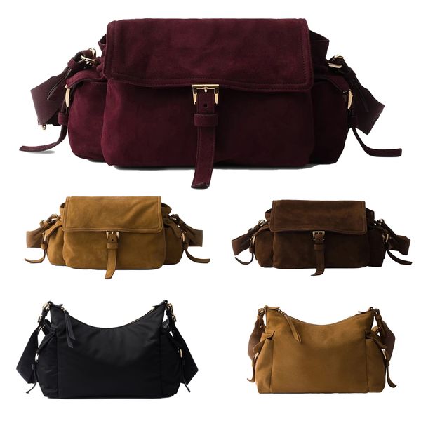 

explore bag suede Designer Handbag Bonnie bag Luxury bag suede Totes Bag Velour suede handbag women winter shoulder women bag New Nylon and Suede collection, #2