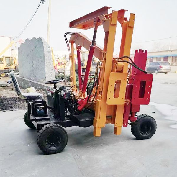 

Hydraulic Pile Driver & Drilling Rig | Professional Machine for Guardrail Pile Installation
