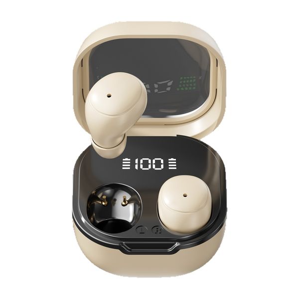 Wireless Earbuds, Bluetooth Headphones Stereo Bass Ear Buds with ENC Noise Cancelling Mics, Bluetooth Earbuds with LED Display Charging Case