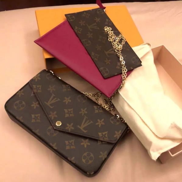 

Top Quality Women Crossbody Purse Messenger Bags Handbags Flowers Designers Shoulder Lady Leather bag Women's Dust bags with box AAAA, Brown