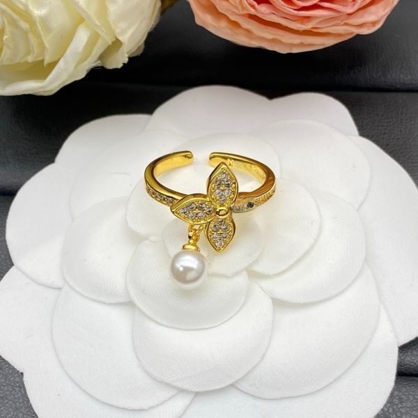 

High Quality Ring Designer Letter Band Ring for Women Open Rings Fine Finger Ring Classic Jewelry Rings Gifts