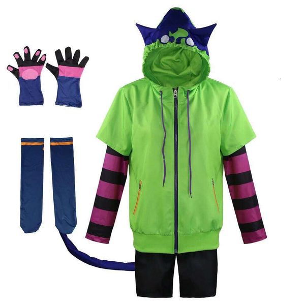 Anime Chinen Miya Costume Wig SK8 The Infinity Cosplay Uniform Halloween Party Cos Adult Sport Outfit Hoodie Tail Gloves