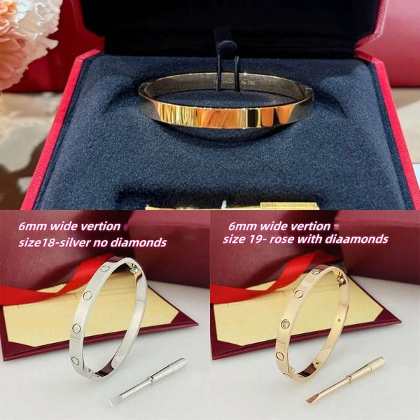 Luxury Jewelry Designer Bracelet Gold Bracelet Designer Classic Love Chirstmas Valentine's Day Gift Stainless Steel Men Charm Bracelets Diamond Studded Bangle