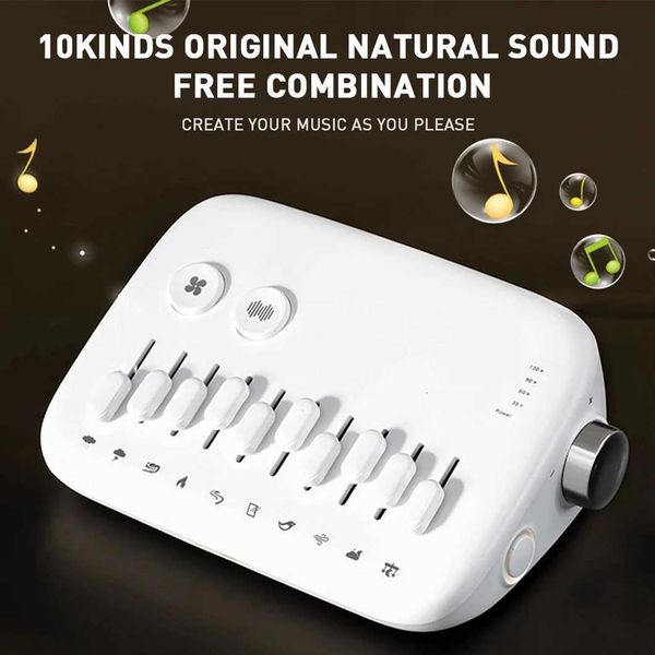1pc Mini Sleep Sound Machine 10 Soothing Nature Sounds Portable Mini Sleep Sound Machine Noise Cancelling With Breathing Light X251213