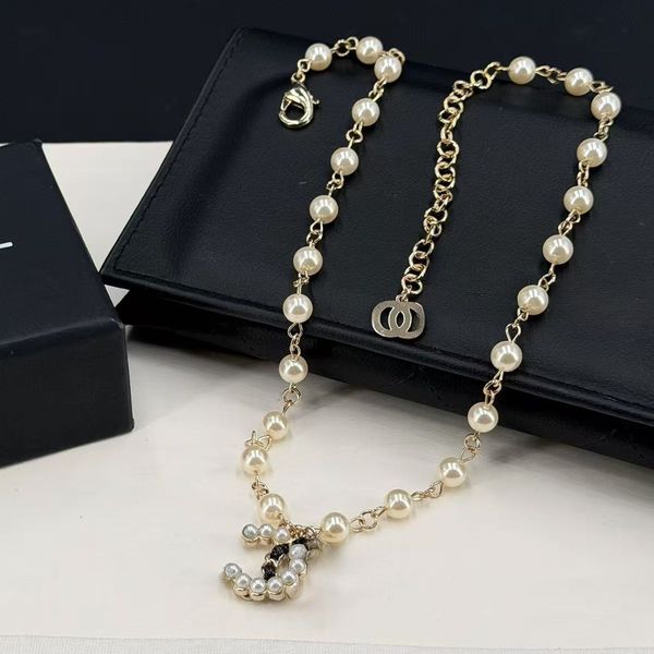 

Fashion Classics Long Pearl Necklace Chain for Women Party Wedding Lovers Gift Necklace Designer Jewelry with Box
