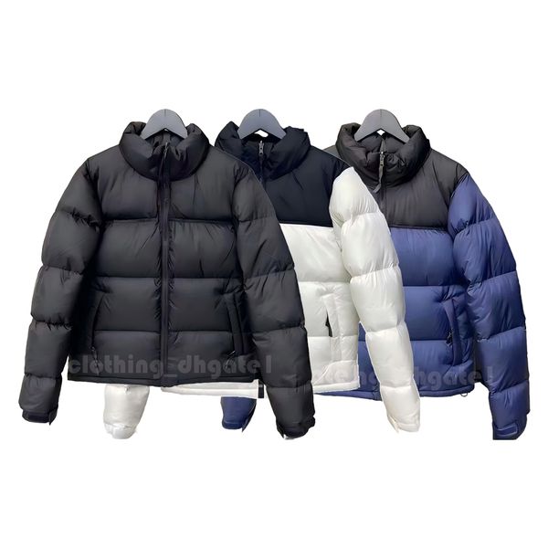 

Mens Designer Puffer Winter Jacket Down Parkas Body Warm Puffer Coats Windproof Downs Parkas Waterproof Thick Zipper Embroidery Badge Loose Outerwear, White