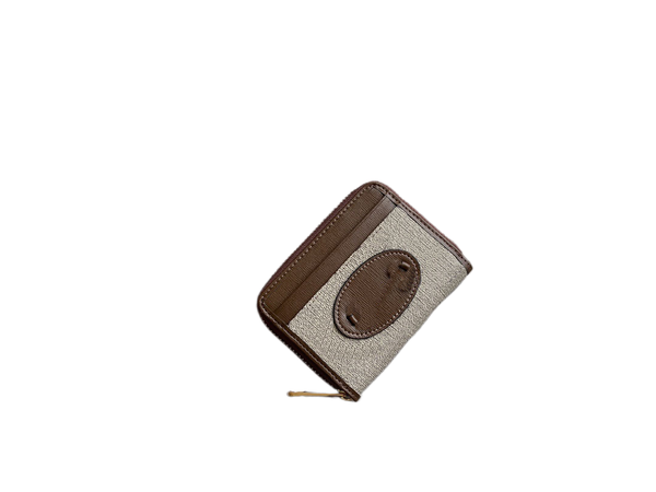 

Classic Stylish Ladys Leather Wallet Featuring Robust Metal Clasp and Easy-to-Fold Design, Brown