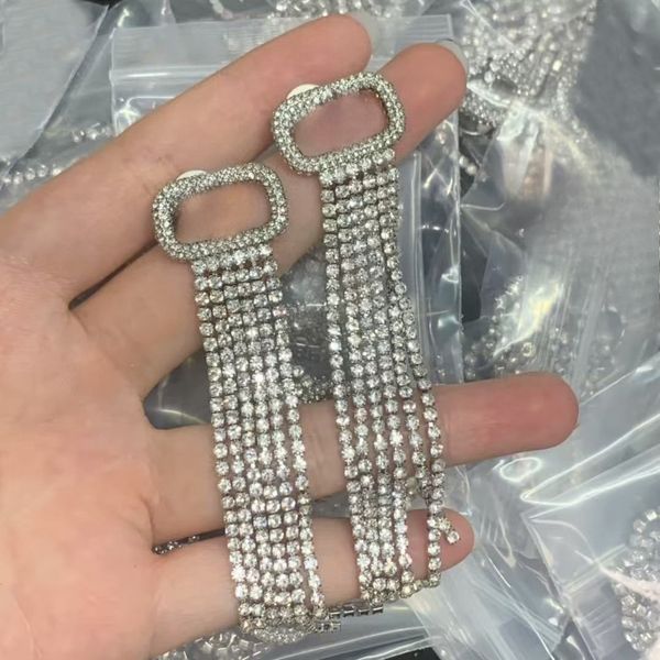 

Fashion Women Earrings Ear Stud Gold Plated Copper Earrings Women Letter Crystal Womens Wedding Design Jewelry Gifts