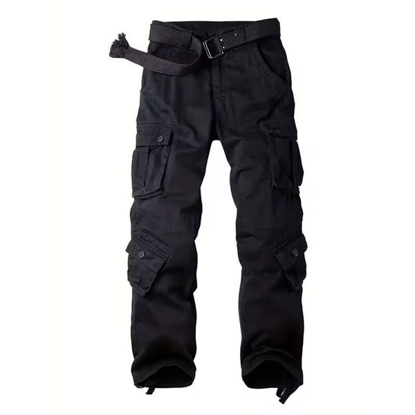 

WOZK Men's Winter Pants Fleece Lined Ski Snow Pants Water Resistant Pockets Outdoor Work Pants Cotton Super Large Size designer cargo pants black