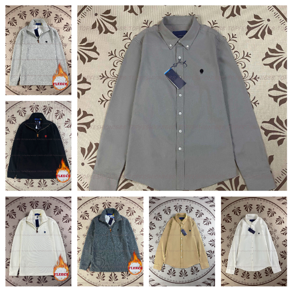 

Top Quailty Polo Quarter Zip mens Outfit Knit swerter designer hoodie jumper pullover horse pony Long Sleeve Casual 1/4 Zipper Polo Mens Jumpers Business Clothes, Deep blue