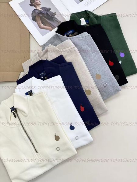 

Designer Polo Quarter Zip mens Outfit Knit swerter designer hoodie jumper pullover horse pony Long Sleeve Casual 1/4 Zipper Neck Polo Mens Jumpers, Shirt 5