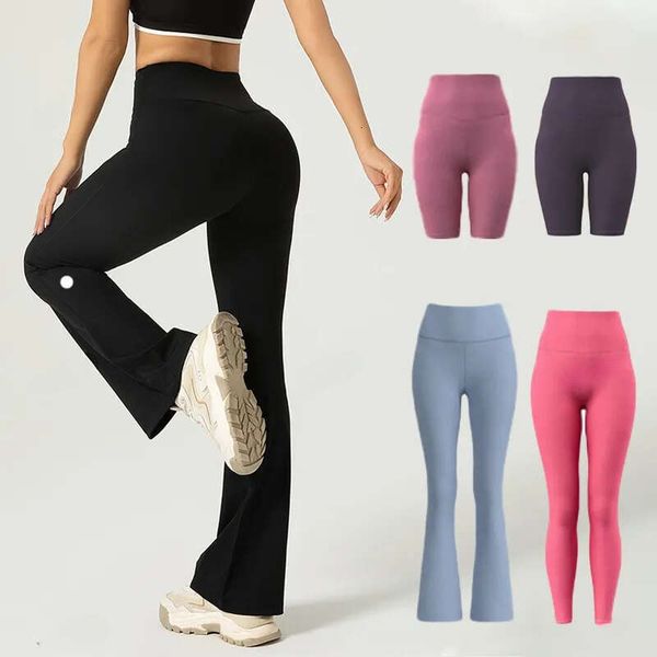

Aligned gym clothes lycra fabric Women yoga pants High Waist Sports shorts Wear Leggings Elastic Fitness running Trousers swiftlys tech workout designer, Bell-bottoms 04