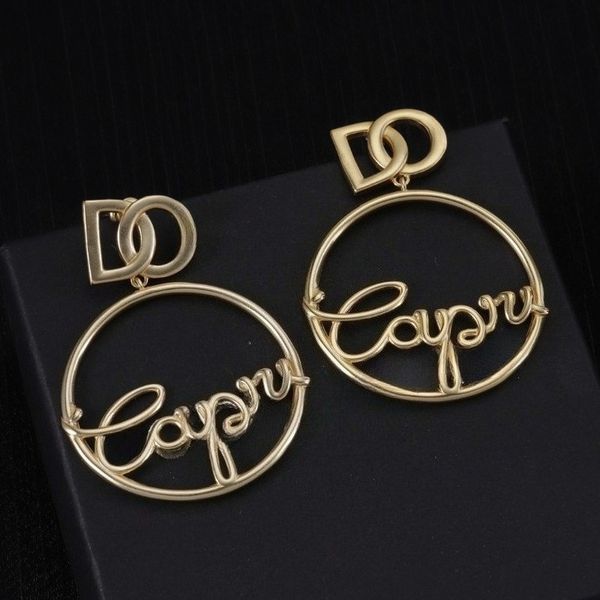 

Circle Hoop Earrings Ear Studs Designer Hoop Earrings Luxury Classic Letter Earrings Women Men Earring Brass 18k Gold Earrings Gift