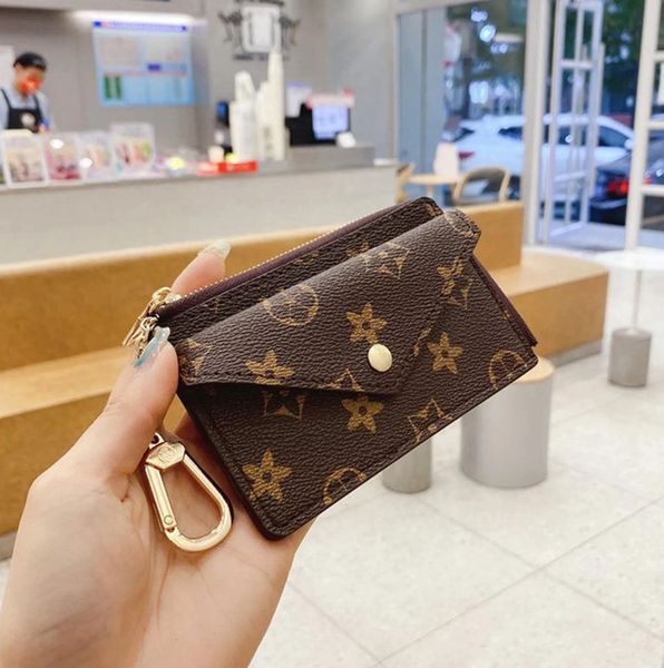 

2026 wallet CARD HOLDER RECTO VERSO Designer Women Mini Zippy Organizer Wallet Coin Purse Belt Charm Key Pouch Pochette Accessoires wallets clutch tote bag, 4-coffer grid