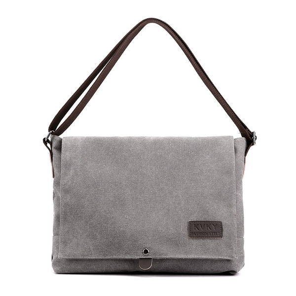 

Vintage man gray designer chain zipper nylon handbag multi-functional single shoulder sports message bag crossbody wafterproof canvas bags for men, Coffee