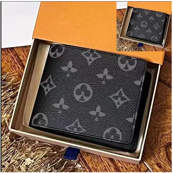 

10A High quality Designers Luxury Genuine Leather Wallets cardholder France Paris plaid style luxurys mens designers women wallet with box, 1#