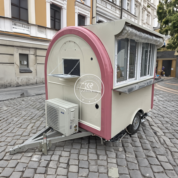 Custom Size Snack Pizza Bakery Food Truck Trailers Fully Equipped Outdoor Mobile Catering Trailer BBQ Cart