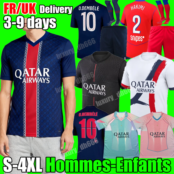 

4XL Psges Jersey 25 26 soccer jerseys DEMBELE HAKIMI VITINHA CHEVALIER maillot de football shirt long sleeve goalkeeper adult kids kit paris st germain football Top, 25 26 gk1 adult