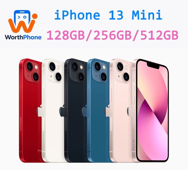 Apple iPhone 13 mini Unlocked 128GB 256GB 512GB Mobile phone IOS RAM 4GB A15 All colors Good Condition Sealed in Box