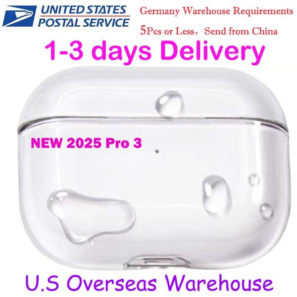 

USA Stock For Apple AirPods Pro 3 2 AirPods 4 3rd Headphone Accessories Silicone Protective Headphone TPU Cover silicone case Headphone Silicone Case
