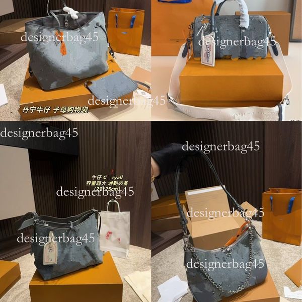 

Brand Printed Denim Tote Luxury Handbag Large Capacity New Model Shoulder Designer Bag For Women Commuting Fashionable Ladies