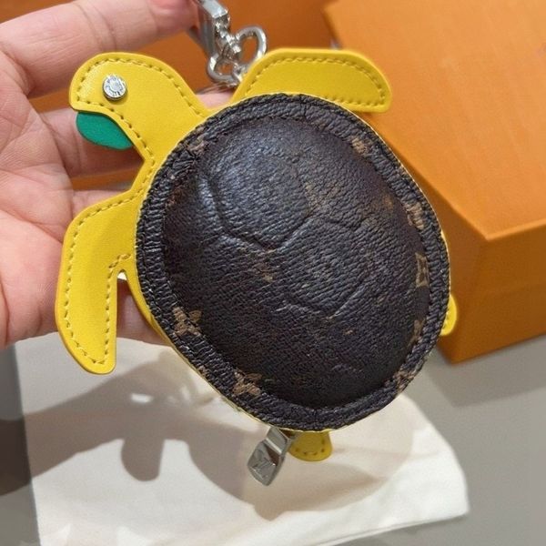 

Designer Bag Charms Luxury Bag Pendant Clover Keychain Leather Wallet Keychains Car Purse Accessory Christmas Gift with Box, Coffee