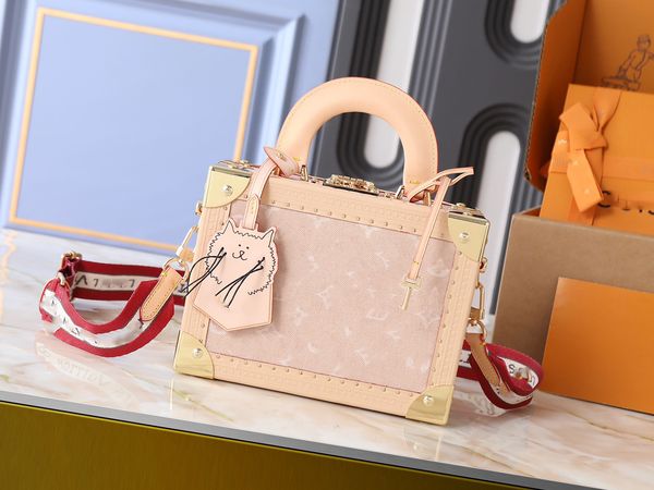 25SS luxury designer bags, high-end luggage, brand ladies' pink crossbody handbags, fashionable
