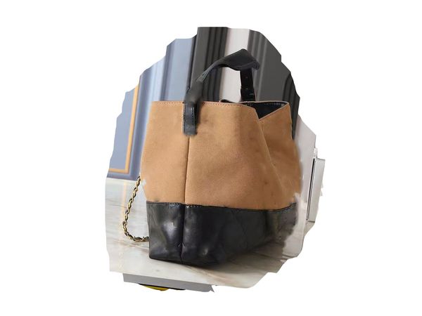 

2025 15%designer bag classic fatty metalet balls shoulder diagonal leather bag Oil wax leather messenger bag 121701, Deer skin gray with black