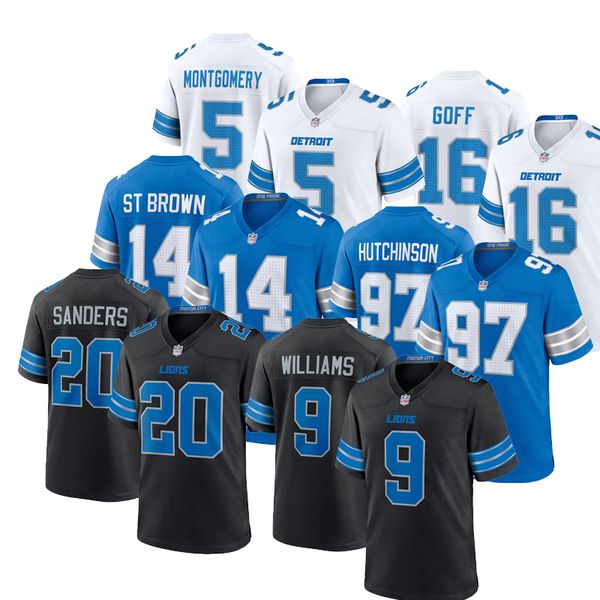 

Design Your Own Football Jerseys Jahmyr Gibbs Amon-Ra St. Brown Aidan Hutchinson Jared Goff David Montgomery Brian Branch Penei Sewell Sam LaPorta, White