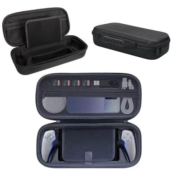 Hard Carrying Case Shockproof Travel Carrying Case with Mesh Pocket Portable Storage Bag Splashproof Stand Design for PS5 Portal