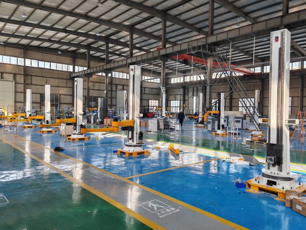 

High Speed 25kg Cement Bags Robotic Palletizing System Cartons Bottles Buckets Robot Column Palletizer for Multi Line