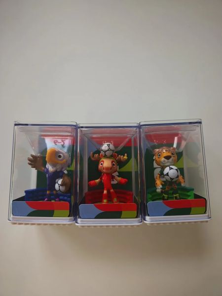 2026 Mascot 3D Figure Box Pitch Edition 6cm Base 9cm Limited Desktop Collection Gifts USA Canada Mexico 251218