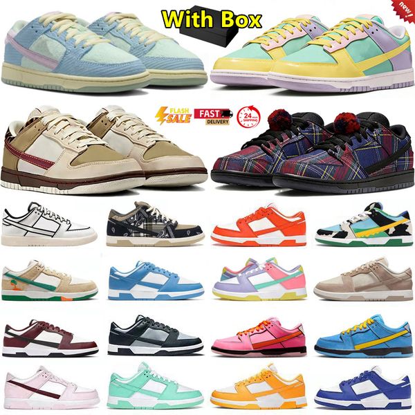 

With Box designer mens casual shoes Jogging Walking Flat Shoe Easter Visty Nardwuar Panda White Black Triple Pink men women trainers sports sneakers sneaker GAI, Red