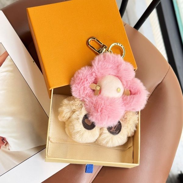 

Designer keychain charm women Men Keychain Classic luxury keychain bag lanyard High quality gifts, Beige2