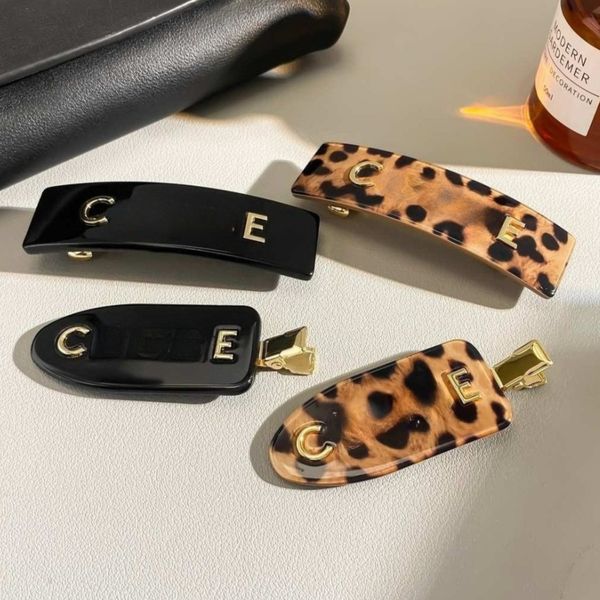 

Luxury Barrettes Designer Womens Acrylic Hairpin Brand design Headband Leisure Hairclips Hair Clips, Yellow