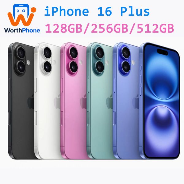 IPhone 16 Plus Cellphone 8GB RAM 128/256/512 GB Unlocked 6.7 inch 48MP With Face ID BOXED Good Condition
