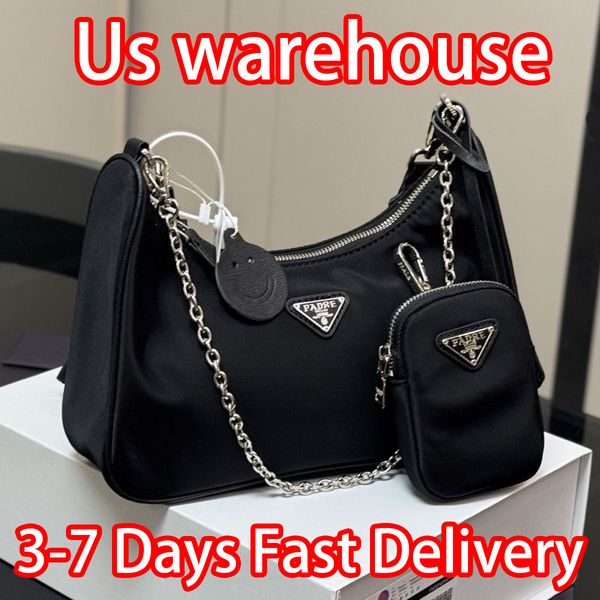 

Designer Bag Luxury Bag Shoulder Bag Re edition Nylon Bag Handbag Crescent shaped armpit Bag Black Crossbody Bag Women's hand-held Bag High Quality Women Hobo Bag, #11