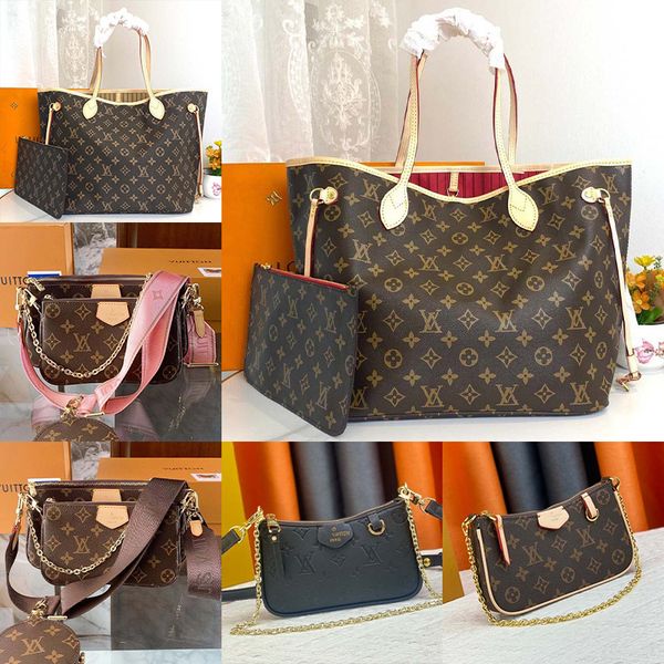 

louisvuittion bag designer bag tote bag neverfulls luxury bag fashion tote leather handbag mm women bags high capacity composite shopping bags old flower brown bag, Da-3-32cm