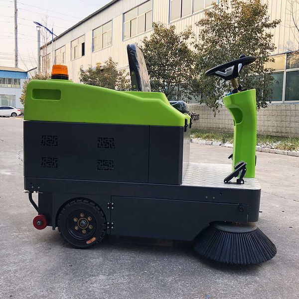 

All-Terrain Ride-On Sweeping Vehicle for Rugged Surfaces Construction Sites and Unpaved Yards