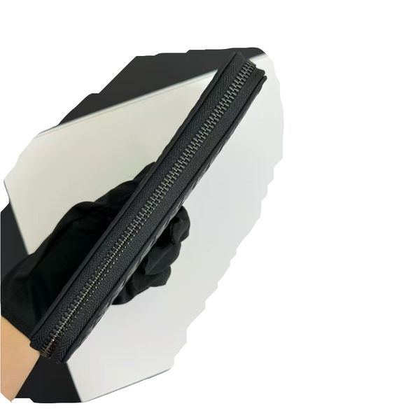 

2025 15%designer wallet Caviar grain cowhide cards and coins famous women wallets leather pursse card holder coin purse 18 111906, Black