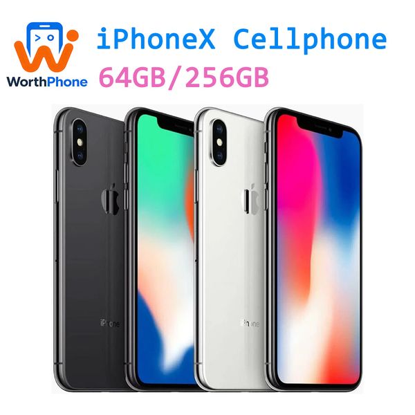 Apple iPhone X - 64GB/256GB ROM Cellphone 3G RAM Mobilephone Unlocked any Carrier With Face ID Very GOOD