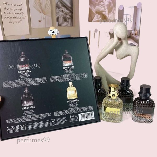 

perfume cologne in Born Roma Fragrance Set 30ml*4pcs Coral Fantasy The Gold Intense Parfum Long Lasting Smell Man Women EDT Perfumes Cologne Spray flower scents