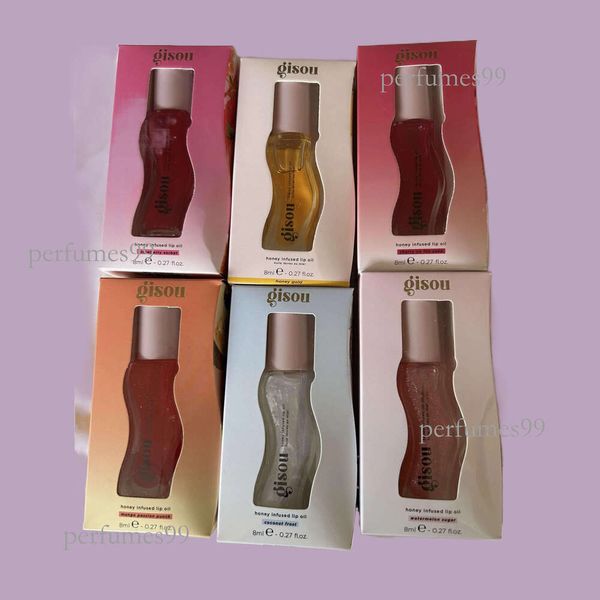 

quality Good Oil Gisou Moisturizing Lip 8ml gold coconut fros watermelon sugar strawberry sarbet 6 colors Fruit plumping Honey Infused lip gloss