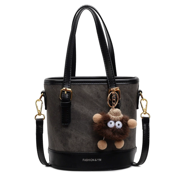 

Casual woman soft zipper chain large capacity handbag lady cross body single shoulder bags women small bucket bag black, Brown